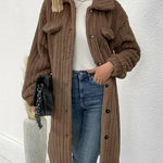 Fuzzy Faux Shearling Lapel Button Down Fleece Outwear Flannel Jacket