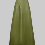 A-Line Loose Belted Solid Color Skirts Bottoms
