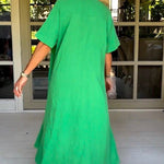 Classy Plain Half Sleeve Midi Dress