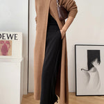 Original Loose Solid Color Split-Front Sweater Dress