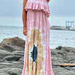 Ruffled Handmade Batik Maxi Dress