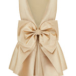 Ultimate Muse Satin Oversized Bow Detail Square Neck Mini Dress