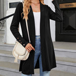 Lightweight Open Front Cardigans Long Sleeve Casual Soft Drape Knit Cardigan