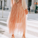 Formal High Low Asymmetrical Midi Tea-Length Elastic Waist Tutu Skirts