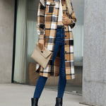 Nadorine Button Down Plaid Classic Long Shirt Jacket