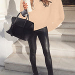 Turtleneck Half Sleeves Oversized Poncho Sweater