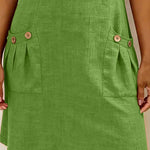 Susan | Cotton Linen Dress with Half-Zip