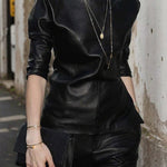 Half Sleeves Loose Solid Color Split-Joint One-Shoulder T-Shirts