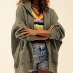 Nadorine Women's Cardigan Zipper Sweater Loungewear Outerwear Hoodie Long Jacket