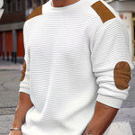 Bennett | Casual Patch Waffle Knit Sweatshirt
