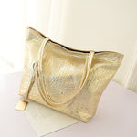 Original Solid Color Shiny Tote Bag