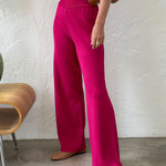 Nadorine Women's Casual Knitted Three-piece Set Slim Fit Vest with Cardigan and Wide-leg Pants