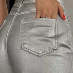 Retro Straight-leg Trousers Pants with Pockets