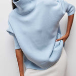 Turtleneck Sweater Knitted Pullovers Jumpers Tops