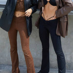 Bershka Oversized Faux Leather Blazer