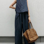 Sleeveless Tank Top and Wide-leg Pants Two-piece Set