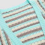 Nadorine Women's Contrast Striped Sweater Cardigan