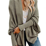 Knitted Casual Knitted Solid Cotton Winter Cardigan