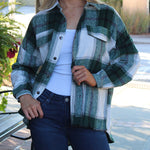 Plaid Print Shirt Jacket Outerwear