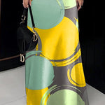 Skinny Sleeveless Printed High Neck Maxi Dresses