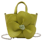 Flower Shape Pleated Split-Joint Bags Crossbody Bags Handbags Tote Bags