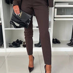 Feeling of Confidence High Rise Pocketed Tapered Pants