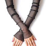 Sun Protection Mesh Solid Color Sleevelet