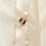Pleated Two-Piece Set Long Sleeve Loose Fit Button Down Shirts Blouses Tops Wide Leg Pants Sets
