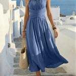 Sage | Sleeveless Boho A-Line Dress