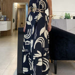 Round Neck Printed Sleeveless Maxi Dress