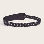 Punk-style studded belt with snap buckle