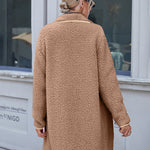 Lapel Irregular Mid -length Double -sided Plush Coat