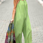 Green Strappy Sleeveless Jumpsuit