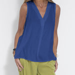 Women's Sleeveless V-Neck Chiffon Blouse Vest