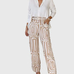 Sol | Chic Pants Set with Complimentary Blouse & Belt