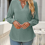 Nadorine Long Sleeve T-Shirt Solid O Neck Elastic Tops for Women Casual Work Office Loose Fit 2026 | Under $40