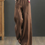 High Waisted Cotton Linen Palazzo Pants Wide Leg Long Pant Trousers
