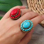 Turquoise Weave Ring