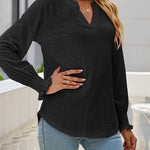 Nadorine Long Sleeve T-Shirt Solid O Neck Elastic Tops for Women Casual Work Office Loose Fit 2026 | Under $40