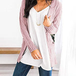 Plain Twist Button Cardigan Sweater