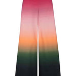 Sunset Dinner Gradient Print Button Lapel Blazer and Pocketed Wide Leg Pants Set