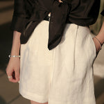 High Waist Wide Leg Summer Loose Black Casual Hot Shorts