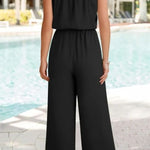 Women's Ruffle Sleeve Solid Color One Piece Jumpsuit