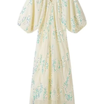 Batwing Sleeve Sequined Deep V Neck Long Dress