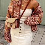 Loose Casual Short Cardigan Quilted Cotton Jacket