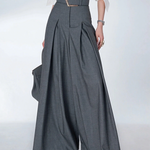 Loose Wide Leg Solid Color Casual Pants Bottoms Trousers