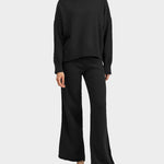 Nadorine Casual Knit Two-Piece Set Loose-Fit Sweater and Wide-Leg Pants
