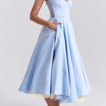Suspender V-Neck Sleeveless Tutu Maxi Dress