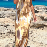 Multicolor Printed Suspender Dress