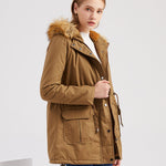 Faux Fur Hood Parka Jacket